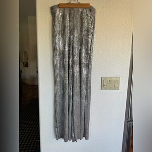 NWOT Anthropologie Silver Women's Pant, Stretch Waist, Wide Leg, Party!!
